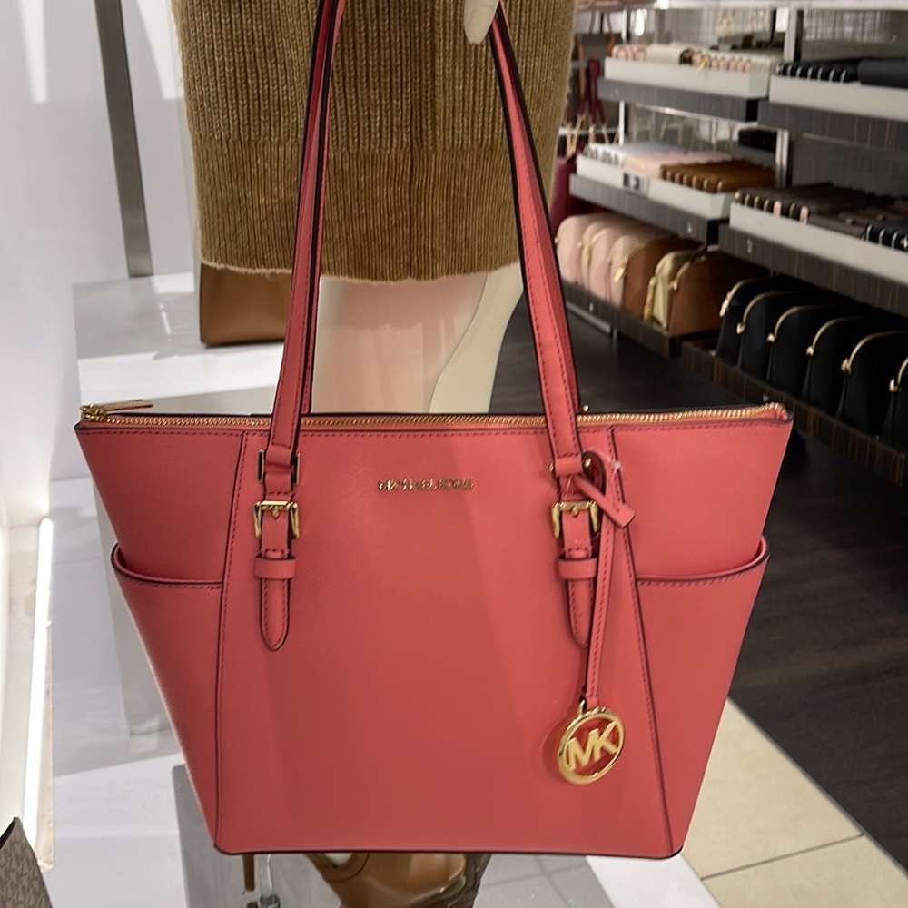MICHAEL KORS Charlotte Large Leather Top-Zip Tote
Tea Rose - Picture 8 of 16